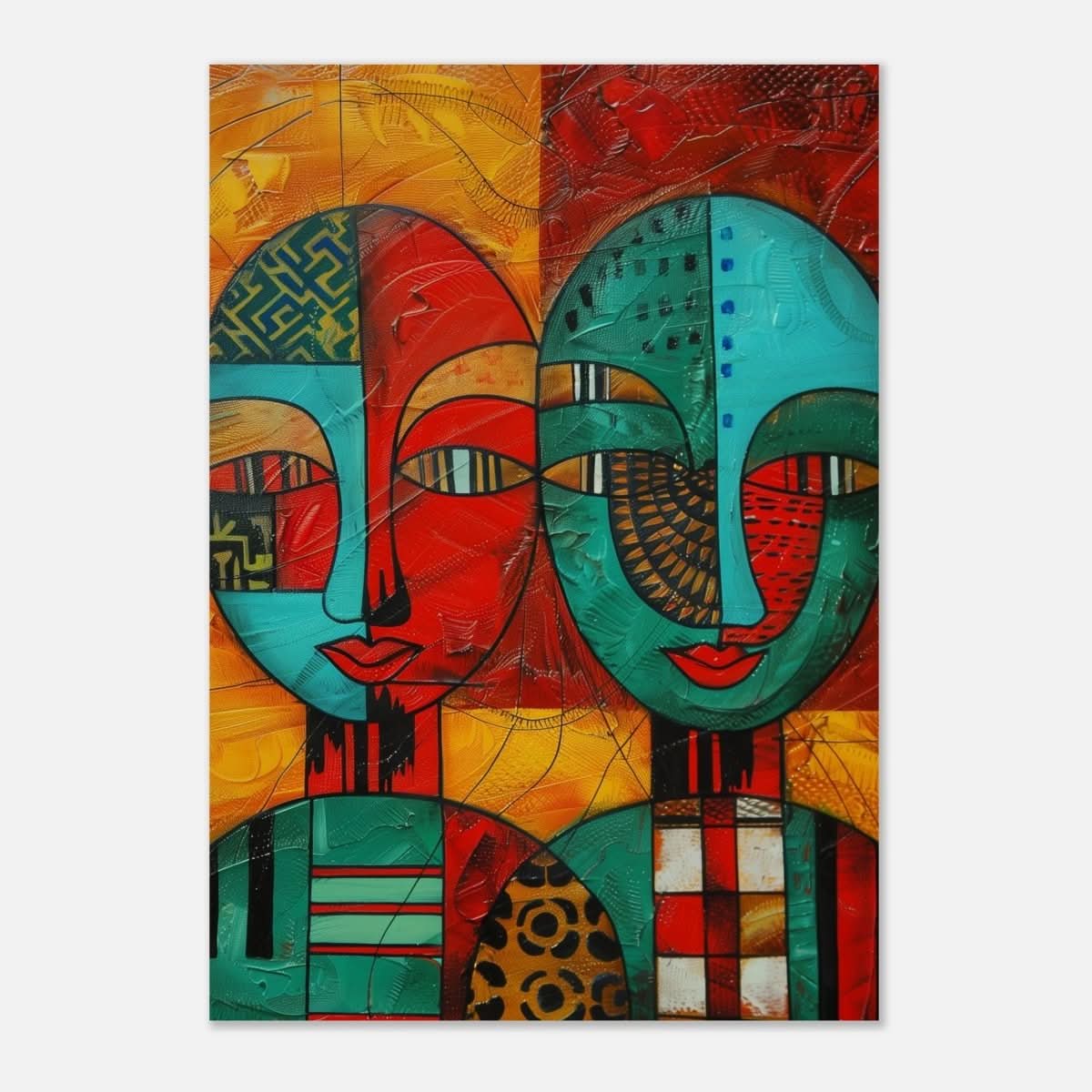 Da Vinci Cubism Wall art Print | African Theme - Wood Prints - 70x100 cm / 28x40″ - 