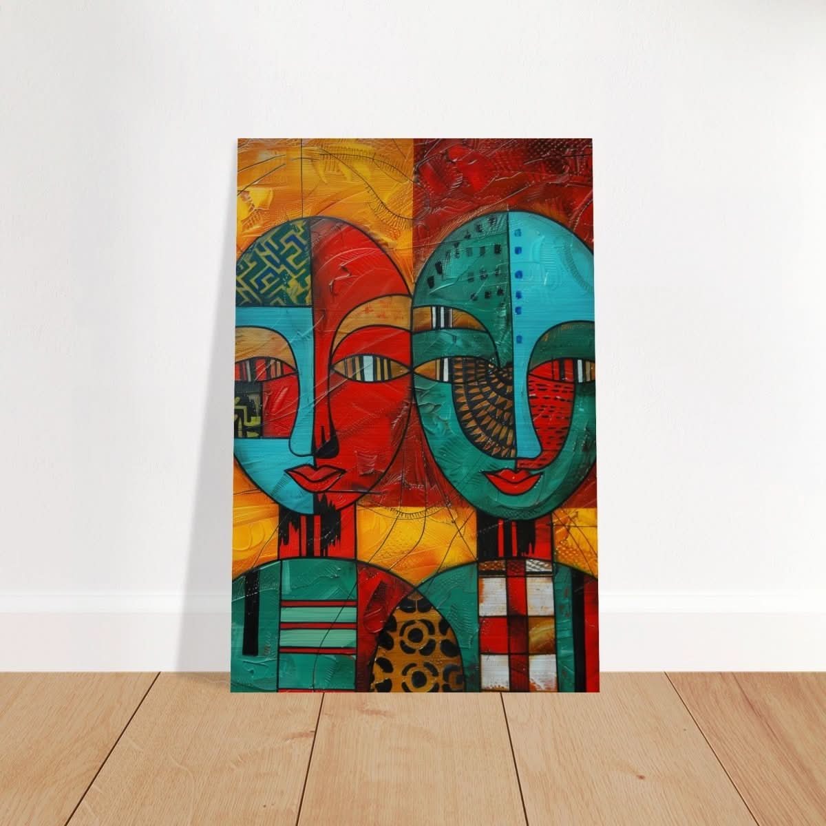 Da Vinci Cubism Wall art Print | African Theme - Brushed Aluminum Print - 50x75 cm / 20x30″ - 