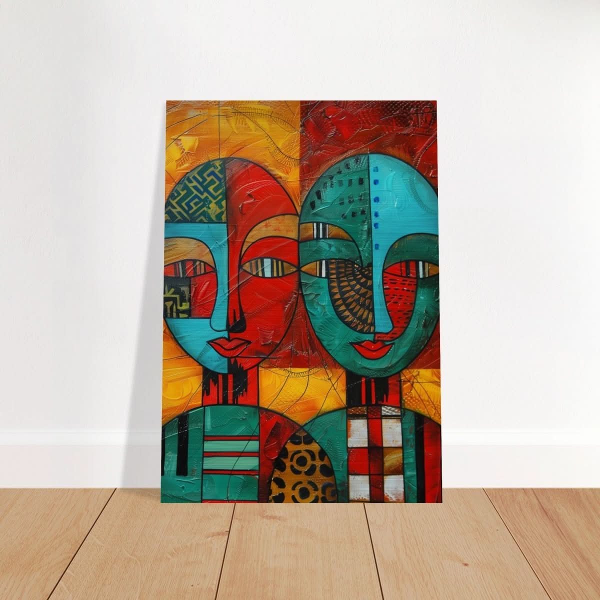 Da Vinci Cubism Wall art Print | African Theme - Brushed Aluminum Print - 70x100 cm / 28x40″ - 
