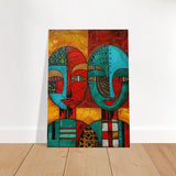 Da Vinci Cubism Wall art Print | African Theme - Brushed Aluminum Print - 70x100 cm / 28x40″ - 