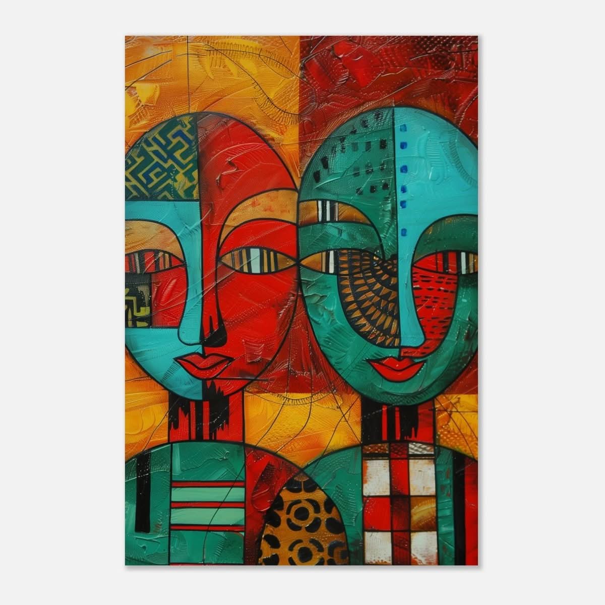 Da Vinci Cubism Wall art Print | African Theme - Wood Prints - 30x45 cm / 12x18″ - 