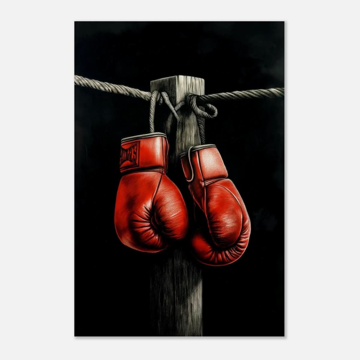 Da Vinci Eclectic Expressions Wall art Print | Boxing Gloves - Wood Prints - 40x60 cm / 16x24″ - 