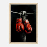 Da Vinci Eclectic Expressions Wall art Print | Boxing Gloves - Framed Canvas - 40x60 cm / 16x24″ - Wood frame
