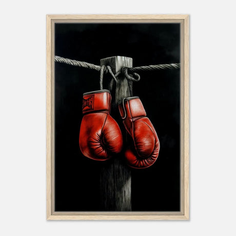 Da Vinci Eclectic Expressions Wall art Print | Boxing Gloves - Framed Canvas - 40x60 cm / 16x24″ - Wood frame
