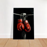 Da Vinci Eclectic Expressions Wall art Print | Boxing Gloves - Brushed Aluminum Print - 40x60 cm / 16x24″ - 
