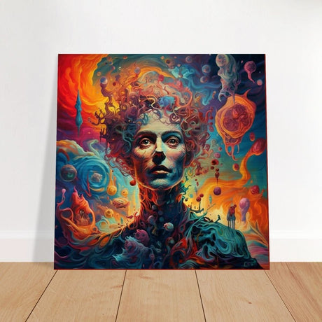 Da Vinci Figurative Modern Wall Art - Brushed Aluminum Print - 40x40 cm / 16x16″ - 