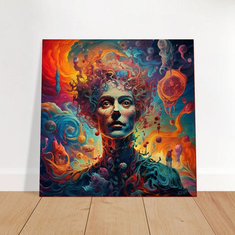 Da Vinci Figurative Modern Wall Art - Brushed Aluminum Print - 50x50 cm / 20x20″ - 
