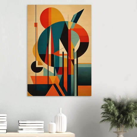 Da Vinci Geometric Modern Art - Wood Prints - 70x100 cm / 28x40″ - 10 mm