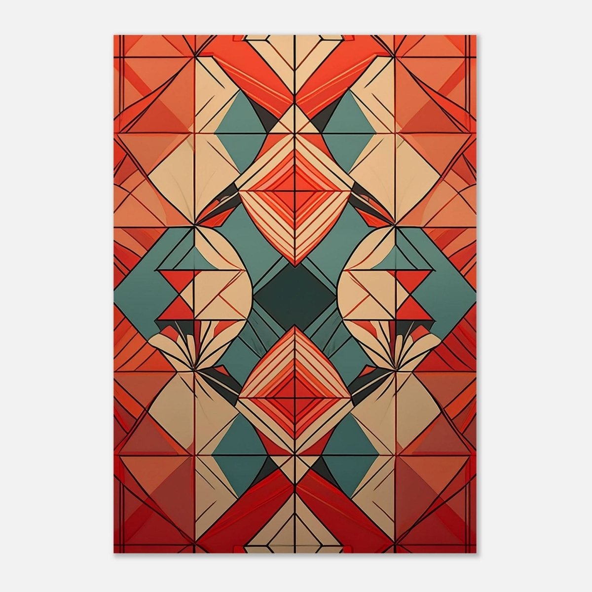 Da Vinci Geometric Modern Art - Aluminum Print - 70x100 cm / 28x40″ - 