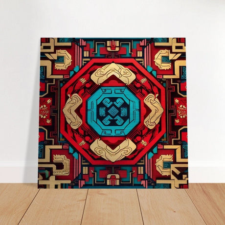 Da Vinci Geometric Modern Art - Brushed Aluminum Print - 50x50 cm / 20x20″ - 