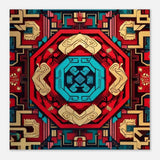 Da Vinci Geometric Modern Art - Aluminum Print - 40x40 cm / 16x16″ - 