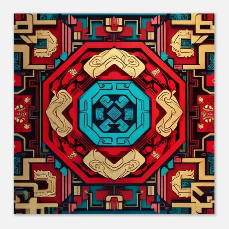 Da Vinci Geometric Modern Art - Aluminum Print - 60x60 cm / 24x24″ - 