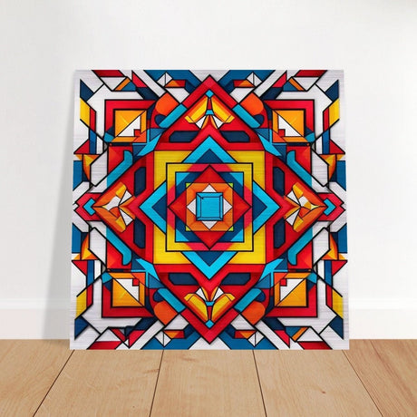 Da Vinci Geometric Modern Art - Brushed Aluminum Print - 40x40 cm / 16x16″ - 