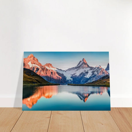 Da Vinci Landscape Nature Wall art print | Bachalpsee, Switzerland - Brushed Aluminum Print - 60x90 cm / 24x36″ - 