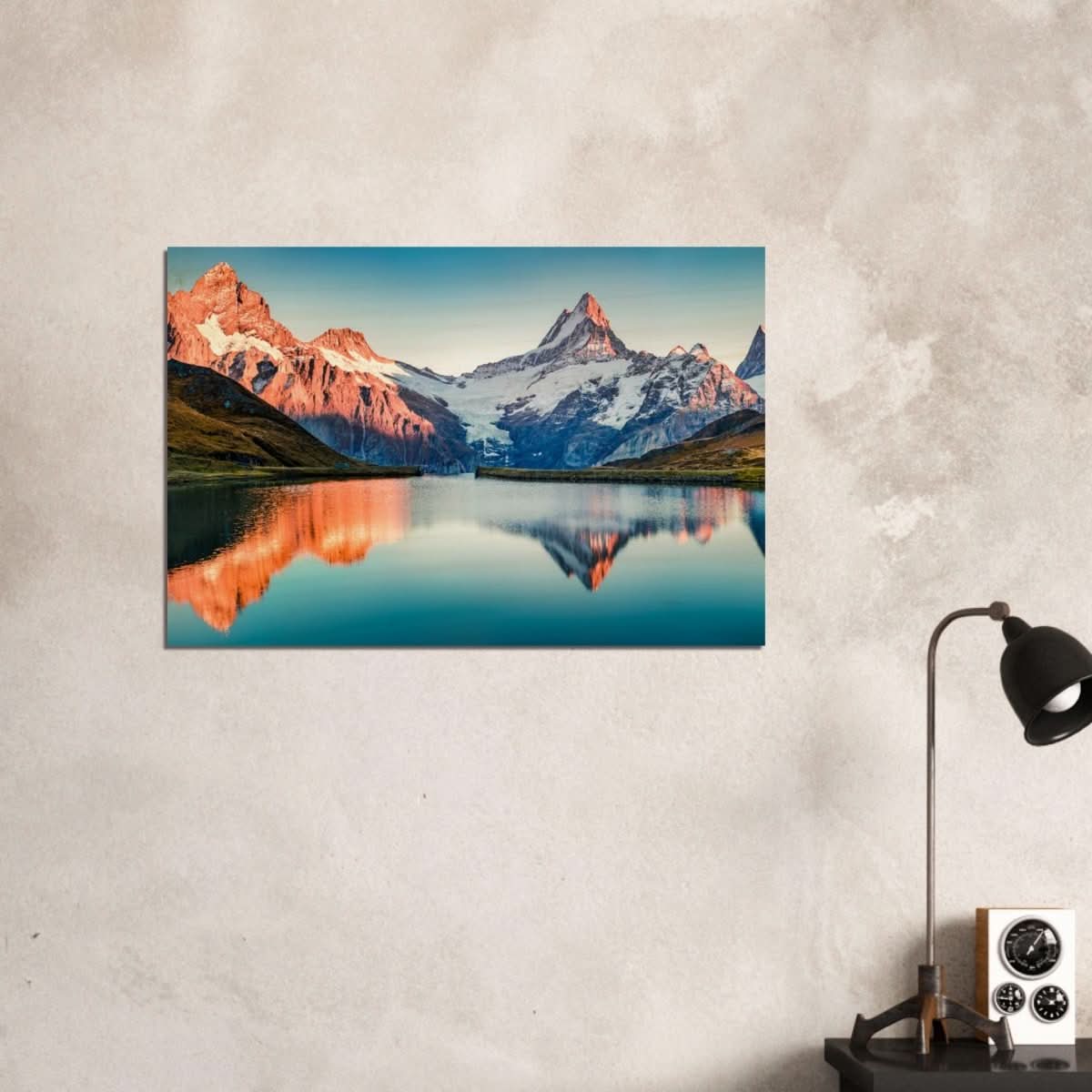 Da Vinci Landscape Nature Wall art print | Bachalpsee, Switzerland - Wood Prints - 60x90 cm / 24x36″ - 10 mm