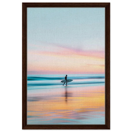 Da Vinci Landscape Nature Wall art print - Framed Canvas - 40x60 cm / 16x24″ - Dark wood frame