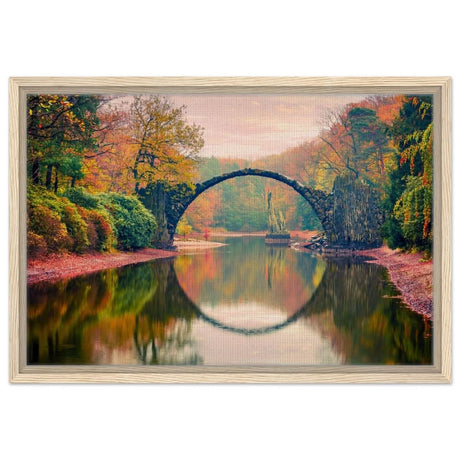 Da Vinci Landscape Nature Wall art print - Framed Canvas - 40x60 cm / 16x24″ - Wood frame