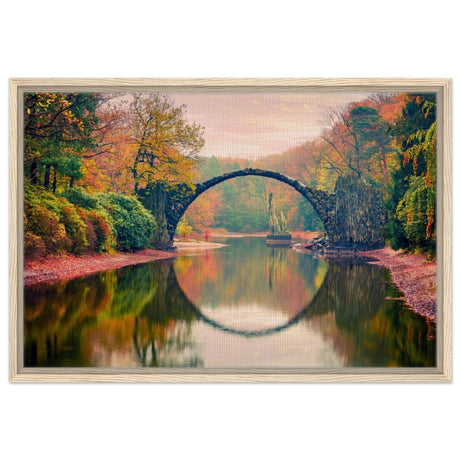 Da Vinci Landscape Nature Wall art print - Framed Canvas - 50x75 cm / 20x30″ - Wood frame