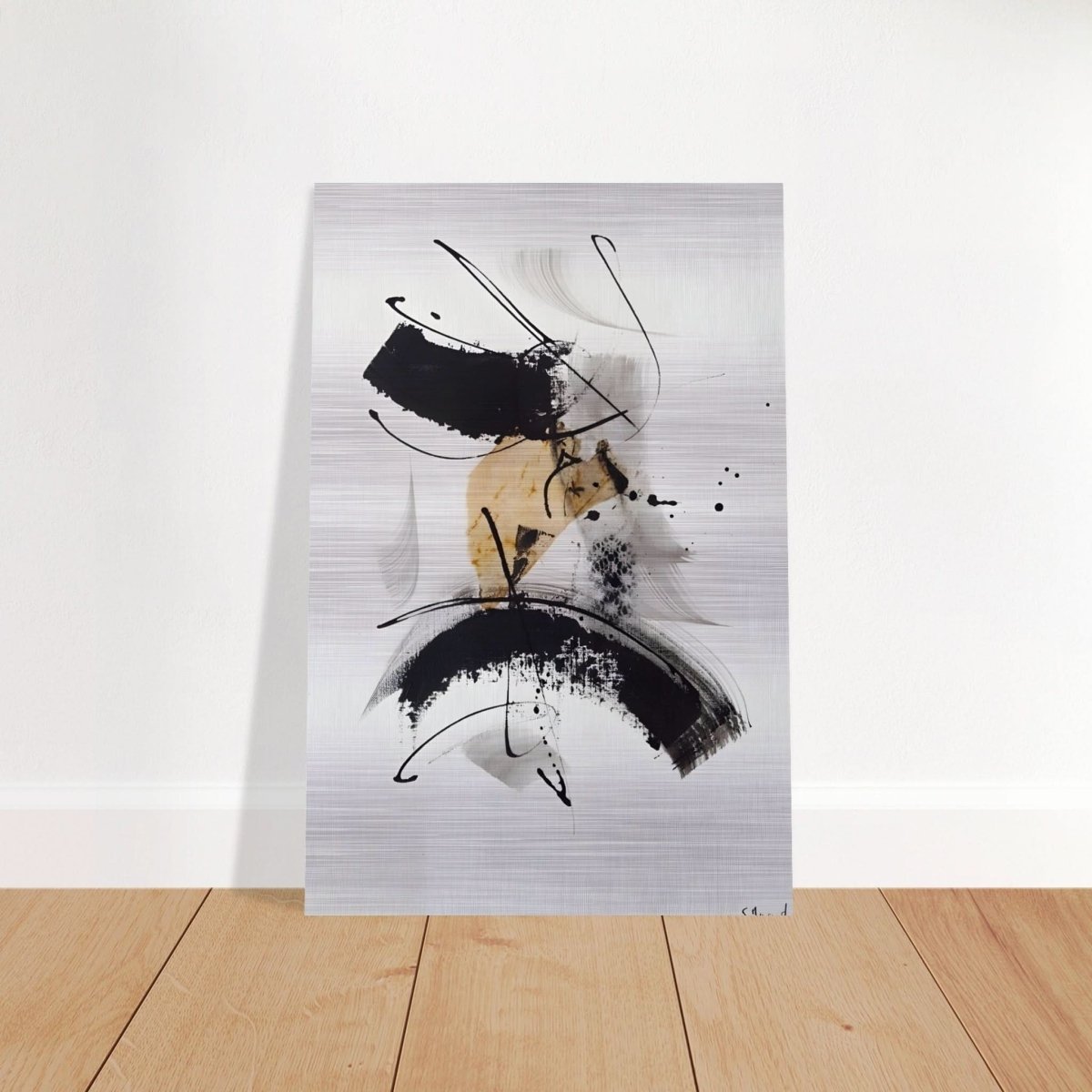 Da Vinci Minimalist Modern Art - Brushed Aluminum Print - 40x60 cm / 16x24″ - 