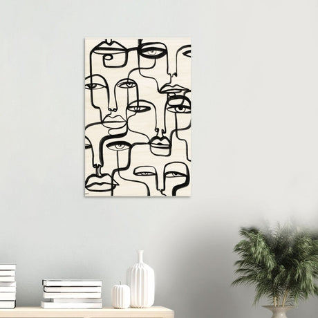 Da Vinci Minimalist Modern Art - Wood Prints - 50x75 cm / 20x30″ - 20 mm