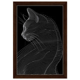 Da Vinci Minimalist Modern wall art print - Framed Canvas - 30x45 cm / 12x18″ - Dark wood frame