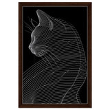 Da Vinci Minimalist Modern wall art print - Framed Canvas - 40x60 cm / 16x24″ - Dark wood frame