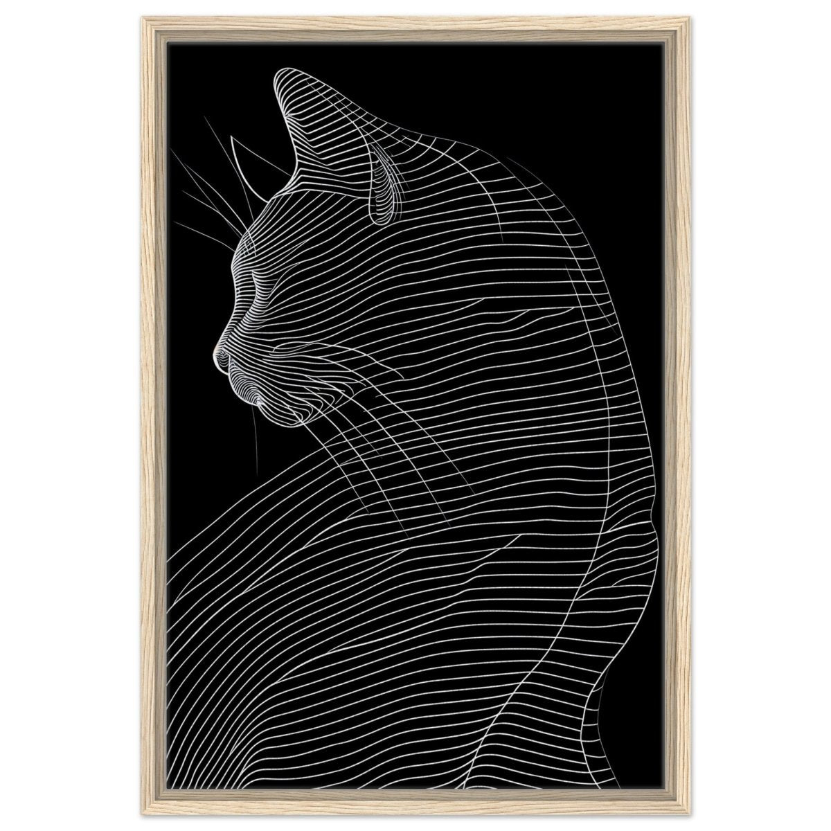 Da Vinci Minimalist Modern wall art print - Framed Canvas - 50x75 cm / 20x30″ - Wood frame