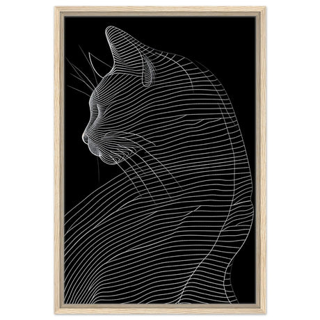 Da Vinci Minimalist Modern wall art print - Framed Canvas - 50x75 cm / 20x30″ - Wood frame