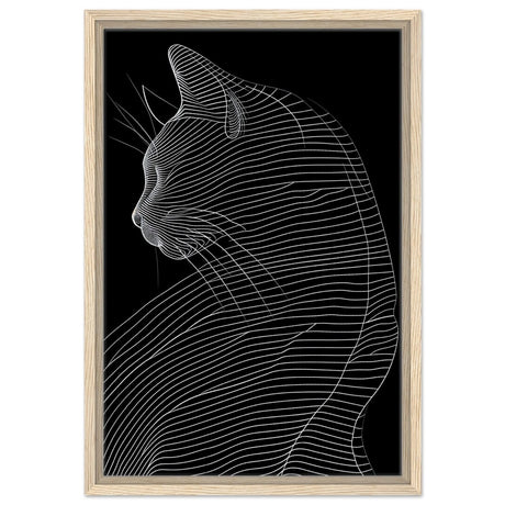 Da Vinci Minimalist Modern wall art print - Framed Canvas - 40x60 cm / 16x24″ - Wood frame