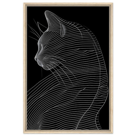 Da Vinci Minimalist Modern wall art print - Framed Canvas - 60x90 cm / 24x36″ - Wood frame