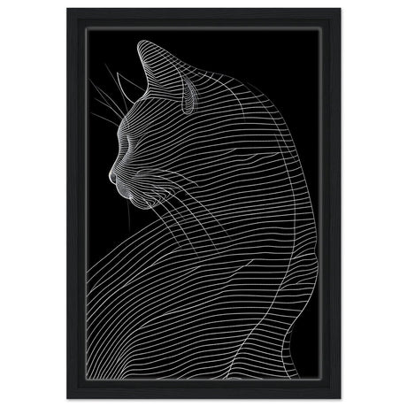 Da Vinci Minimalist Modern wall art print - Framed Canvas - 30x45 cm / 12x18″ - Black frame