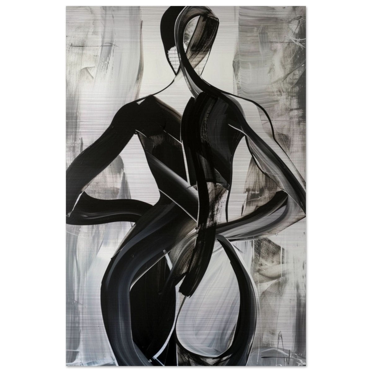 Da Vinci Minimalist Modern Wall art - Brushed Aluminum Print - 50x75 cm / 20x30″ - 