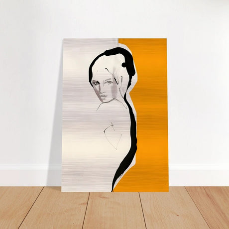 Da Vinci Minimalist Modern Wall Art - Brushed Aluminum Print - 70x100 cm / 28x40″ - 