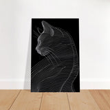 Da Vinci Minimalist Nature Wall art | Cat | Animal Prints - Brushed Aluminum Print - 30x45 cm / 12x18″ - 