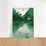 Da Vinci Minimalist Nature Wall art | Japanese Theme - Brushed Aluminum Print - 70x100 cm / 28x40″ - 
