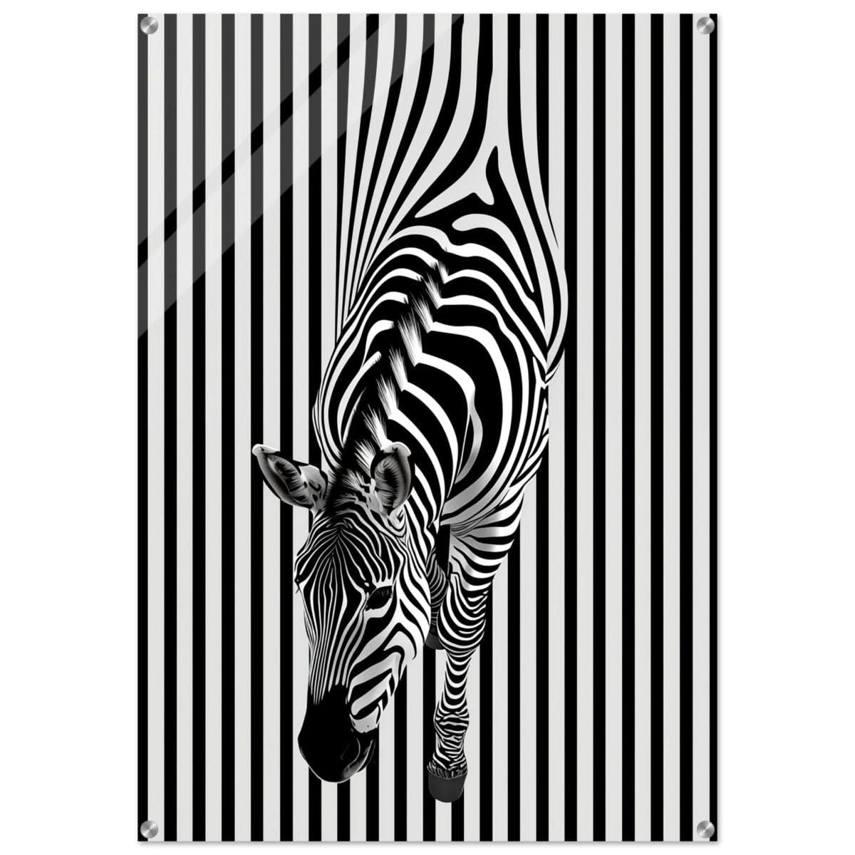 Da Vinci Minimalist Wall art | Wildlife | Zebra - Acrylic Print - 70x100 cm / 28x40″ - 
