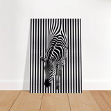 Da Vinci Minimalist Wall art | Wildlife | Zebra - Brushed Aluminum Print - 70x100 cm / 28x40″ - 