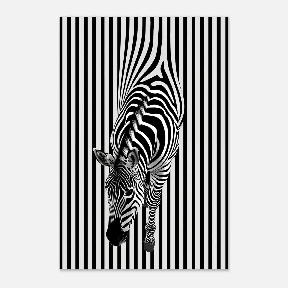 Da Vinci Minimalist Wall art | Wildlife | Zebra - Aluminum Print - 60x90 cm / 24x36″ - 