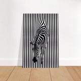 Da Vinci Minimalist Wall art | Wildlife | Zebra - Brushed Aluminum Print - 50x75 cm / 20x30″ - 