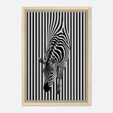 Da Vinci Minimalist Wall art | Wildlife | Zebra - Framed Canvas - 30x45 cm / 12x18″ - Wood frame