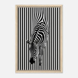 Da Vinci Minimalist Wall art | Wildlife | Zebra - Framed Canvas - 40x60 cm / 16x24″ - Wood frame