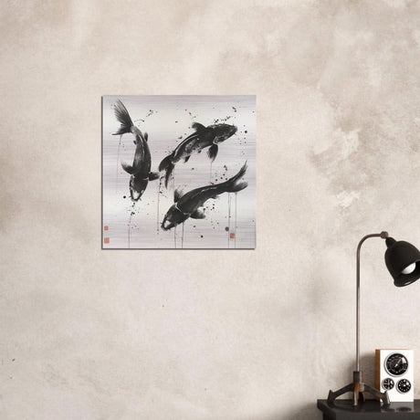 Da Vinci Minimalist Wall Art - Brushed Aluminum Print - 60x60 cm / 24x24″ - 