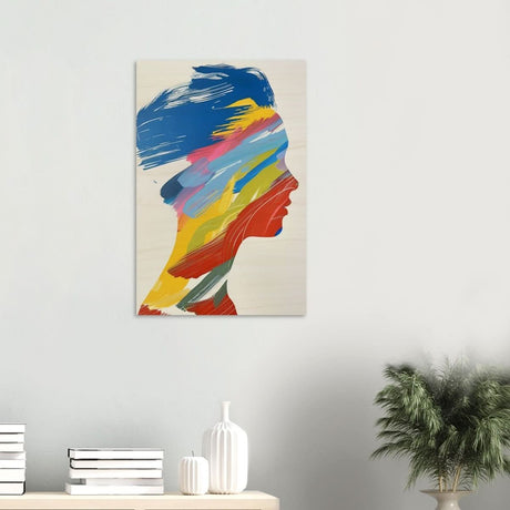 Da Vinci Modern Abstract Wall Art - Wood Prints - 50x75 cm / 20x30″ - 20 mm