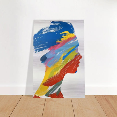 Da Vinci Modern Abstract Wall Art - Brushed Aluminum Print - 50x75 cm / 20x30″ - 