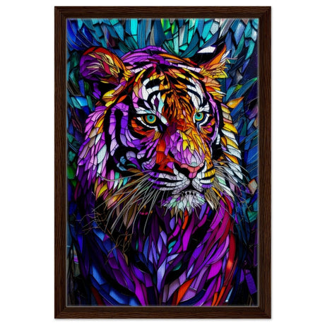 Da Vinci Modern Animal Art Wall art print - Framed Canvas - 40x60 cm / 16x24″ - Dark wood frame