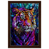 Da Vinci Modern Animal Art Wall art print - Framed Canvas - 30x45 cm / 12x18″ - Dark wood frame
