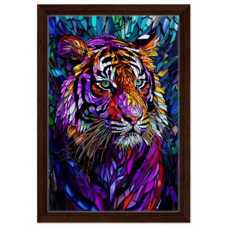 Da Vinci Modern Animal Art Wall art print - Framed Canvas - 30x45 cm / 12x18″ - Dark wood frame
