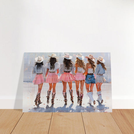 Da Vinci Modern Art Wall art print | Eclectic Expressions | Cowgirls - Brushed Aluminum Print - 50x75 cm / 20x30″ - 
