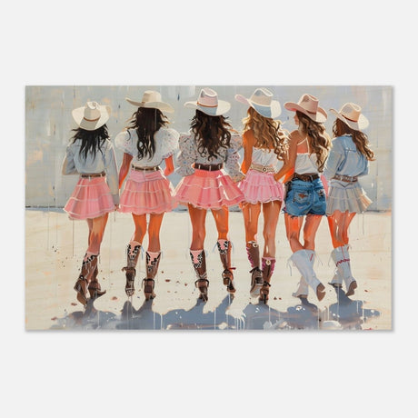 Da Vinci Modern Art Wall art print | Eclectic Expressions | Cowgirls - Wood Prints - 50x75 cm / 20x30″ - 