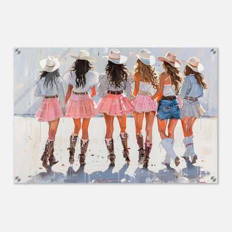 Da Vinci Modern Art Wall art print | Eclectic Expressions | Cowgirls - Acrylic Print - 50x75 cm / 20x30″ - 